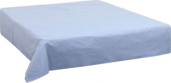 Простирадло 1,5 Basic Весняне листя преміум 160x220 см блакитний Luna 