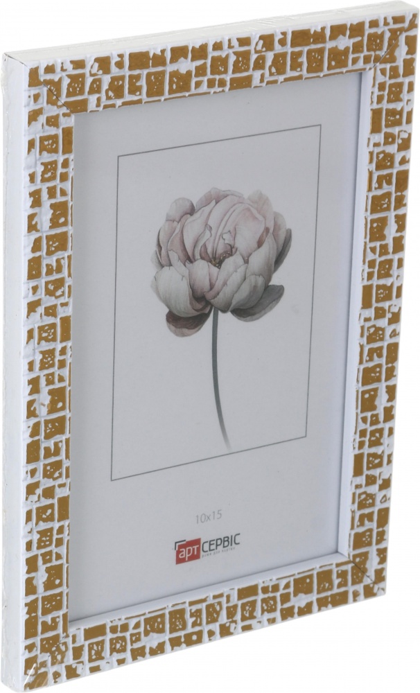 Рамка для фото Арт-Сервіс ЕА-01898 1 фото 10x15 см білий із золотистим