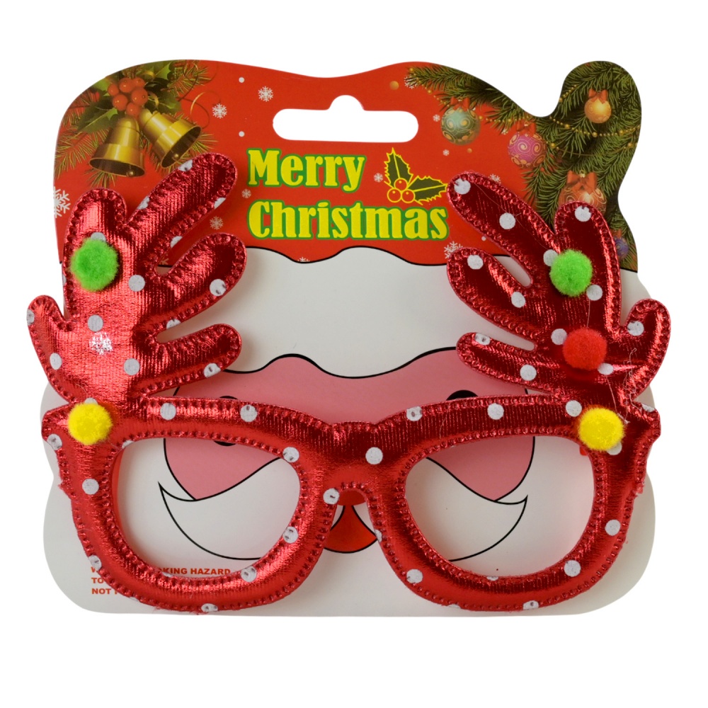 Аксессуар для карнавала Shantou Очки Санты E2421 в ассортименте