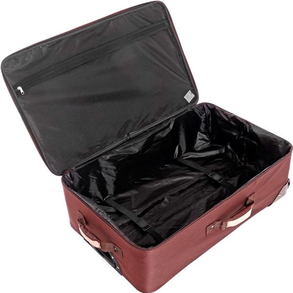 Чемодан Underprice 1021NC коричневый с бежевой полоской 71х45х23 см