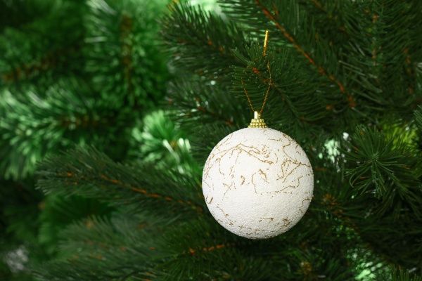 Шар пенопластовый d80 SDA180G белый с золотистым