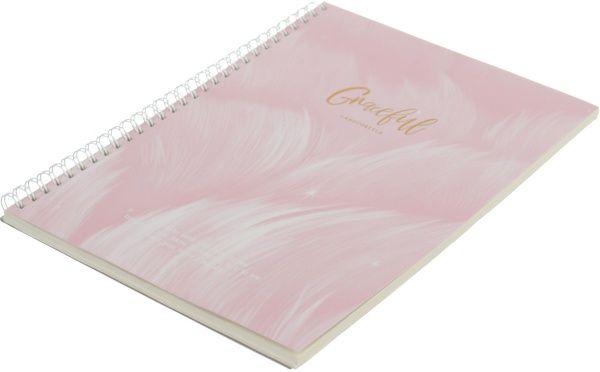 Книга для записей розовая Легкость розовых перьев, 120 стр.
