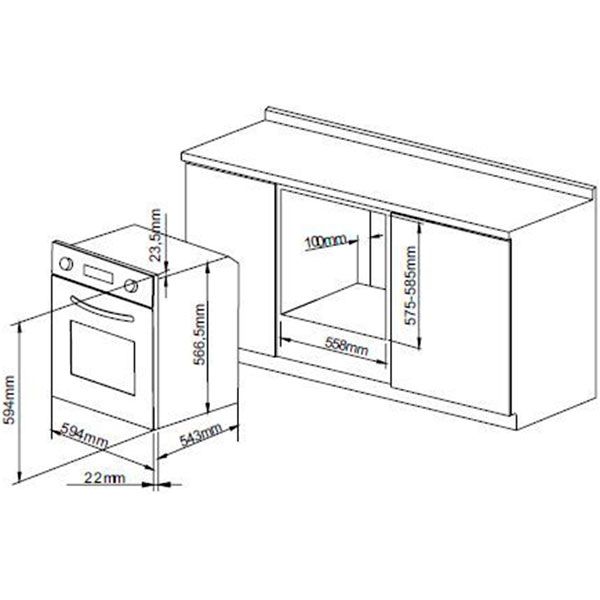 Духовой шкаф электрический Pyramida F 101 BL AT/R