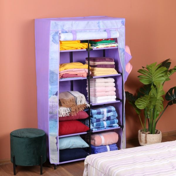 Тканинна шафа Dreamland 1560х870х460 мм фіолетовий 