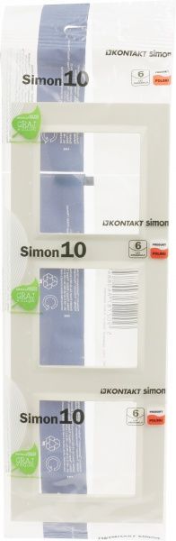 Рамка трехместная Simon SIMON10 универсальная кремовый CR3/41
