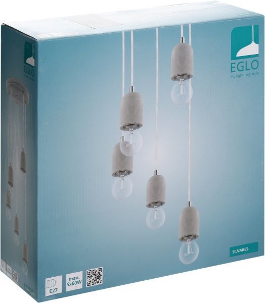 Підвіс Eglo Silvares 5xE27 сірий 95524 