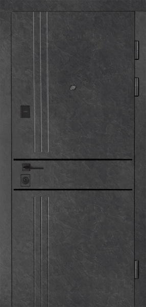 Дверь входная Булат Ультра (квадро) 539/237 mamba morion / рустик авиньон блан 2050x950 мм левая