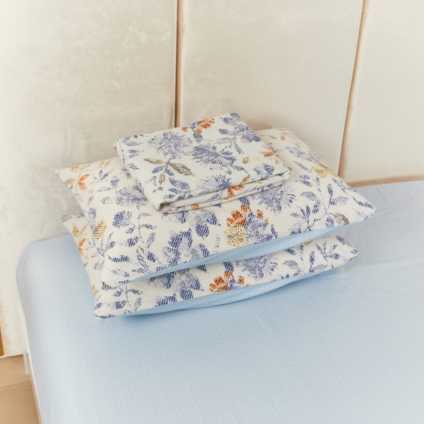 Комплект постельного белья Rita 2 голубой с белым La Nuit 