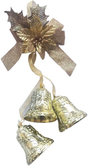 Декорация новогодняя Тройка колокольчиков 14х34 см W68-16623T 