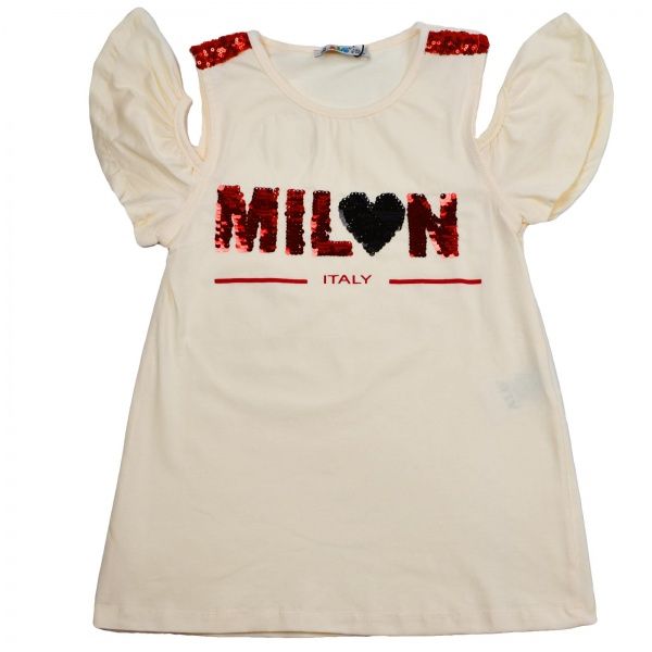 Футболка для дівчинки ALG Milan 720473 р.146 кремовий 