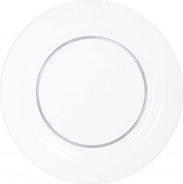Тарелка пластиковая Plastgroup стеклоподобная 22 см 3 шт.