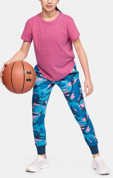 Футболка Under Armour Branded Repeat SS 1343852-669 р.L розовый