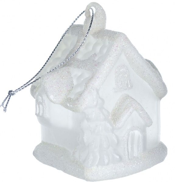 Новогодняя декорация Стеклянный домик 6х5,6х10,5 см с RGB подсветкой