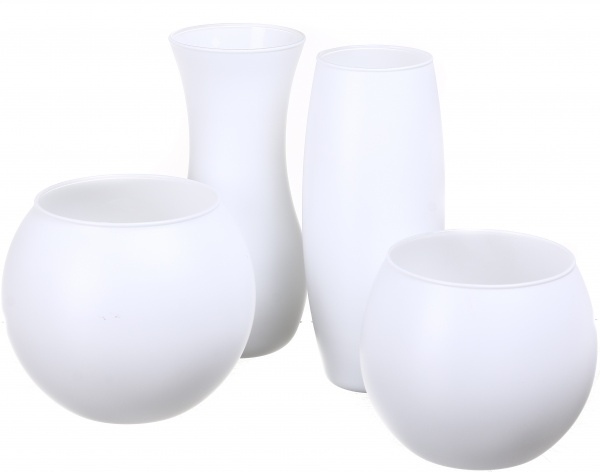 Ваза скляна Soft Лілія 25 см біла 