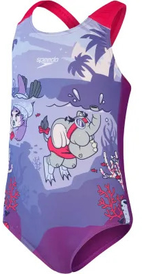 Купальник Speedo LTS BCK 1PC XBCK IF PURPLE/PINK 8-00314214805 р.80 різнокольоровий
