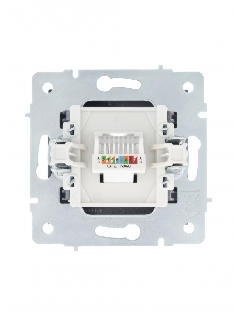 Розетка компьютерная Lezard Vesna шефилд грей 742-3488-139