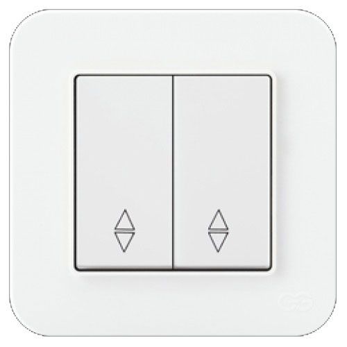 Вимикач Gunsan прохідний двоклавішний без підсвітки 10 А 250В білий 01 37 93 00 100 109