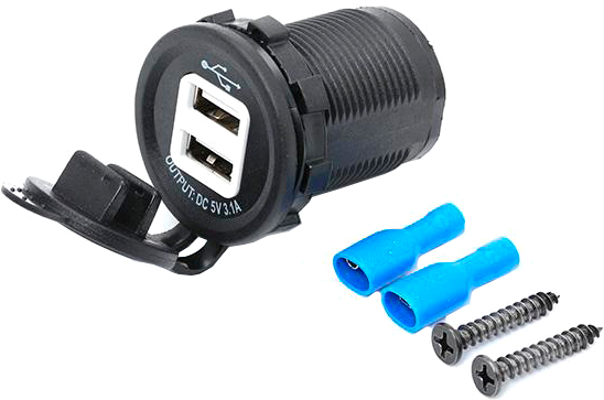 Автомобильное зарядное устройство CarCommerce 12/24V - 2 x USB 42558