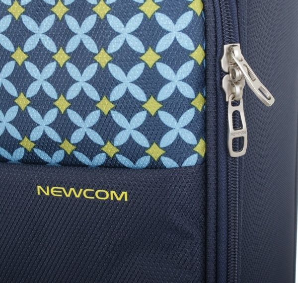 Чемодан UP! (Underprice) N1118 46x36,5x15,5 см синий с принтом 