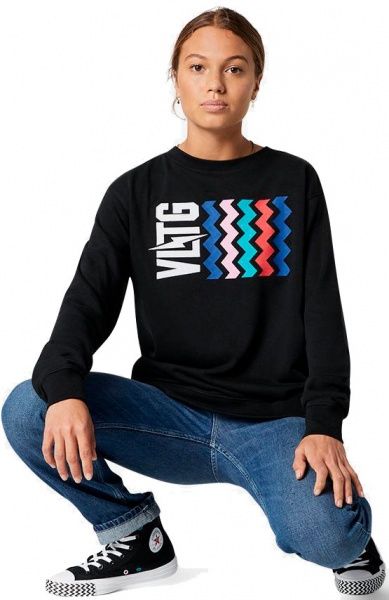 Свитшот Converse Voltage Crew 10018394-001 р. M черный