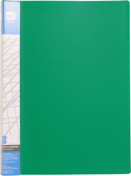 Папка А4 с 40 файлами зеленый UP! (Underprice)