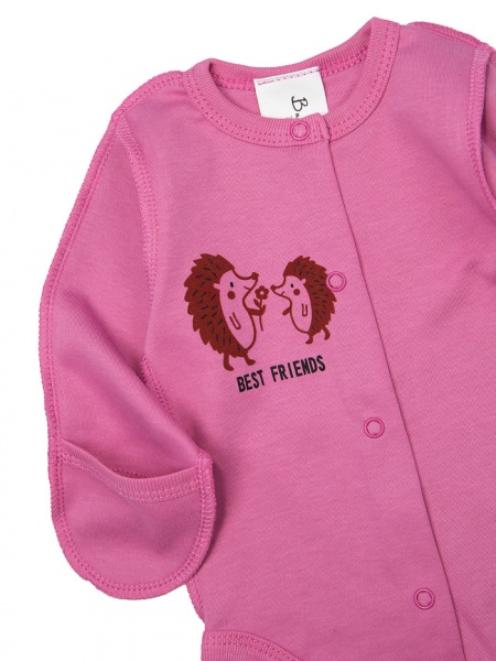 Боди детское для девочки Bambinelli Ежики р.56 розовый 