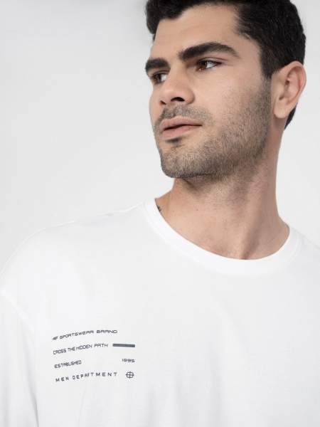 Футболка 4F 4FSS23TTSHM298-10S р.XL білий