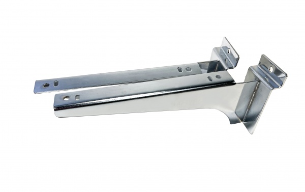 Полкодержатель 20 см для экономпанели хром 