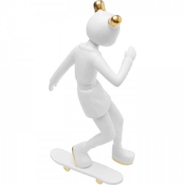 Статуетка декоративна Skating Astronaut біла 33 см KARE Design