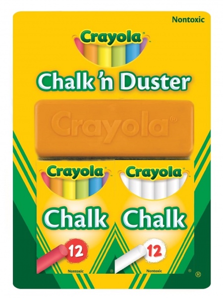 Набір крейди з щіткою для стирання 24 шт. (256418.012) Crayola