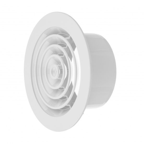 Диффузор MiniMax вентиляционный c фланцем и пружинным креплением d150 х d100 мм (2401) пластик белый 