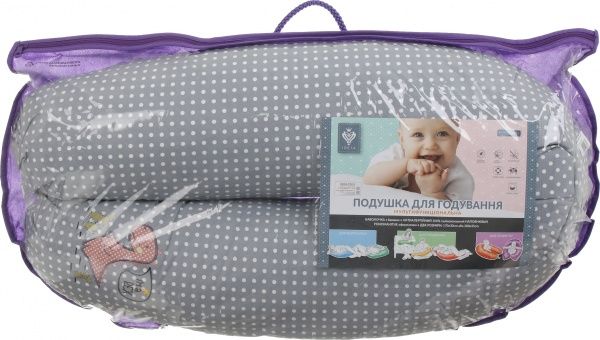 Подушка для годування IDEIA Standart Dinosaur 35х200 см сірий 