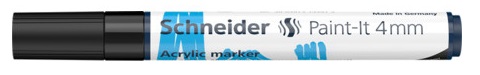 Маркер акриловый Schneider Paint-it 320 4 мм S120201 черный 