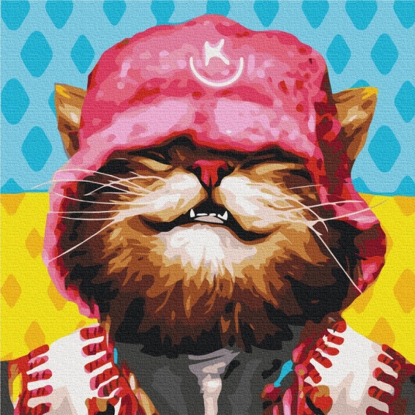 Картина за номерами Котик Kalush ©Маріанна Пащук PBS53159M 50х50 см Brushme 