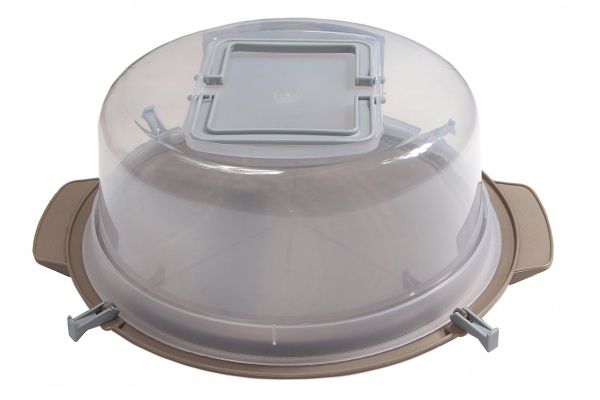 Тортовница с ручками Китченмикс HDR d36 см (арт 202_серая) Heidrun