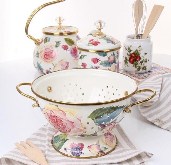 Друшляк на ніжці Півонія 20 см емаль 763-016 Elmani