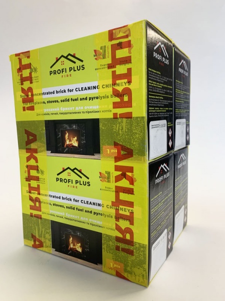 Брикет суперконцентрированный Profi Plus Fire для чистки котлов и дымохода 3+1 шт 