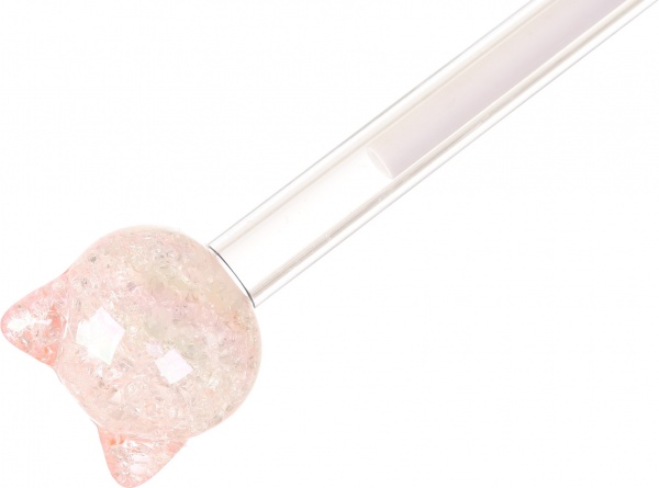 Ручка гелевая Хрустальный котик розовая 