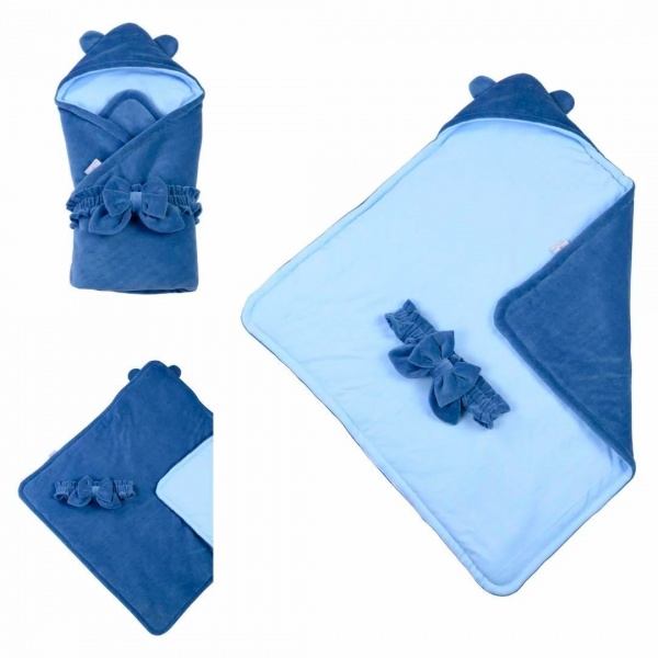 Конверт для новонароджених для хлопчика Baby Veres Velour deep blue р.56 синій 