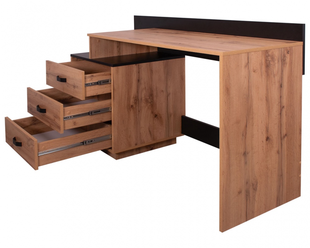 Стіл письмовий DC Палермо 835х1380х516 мм дуб тахо/чорний/дуб тахо