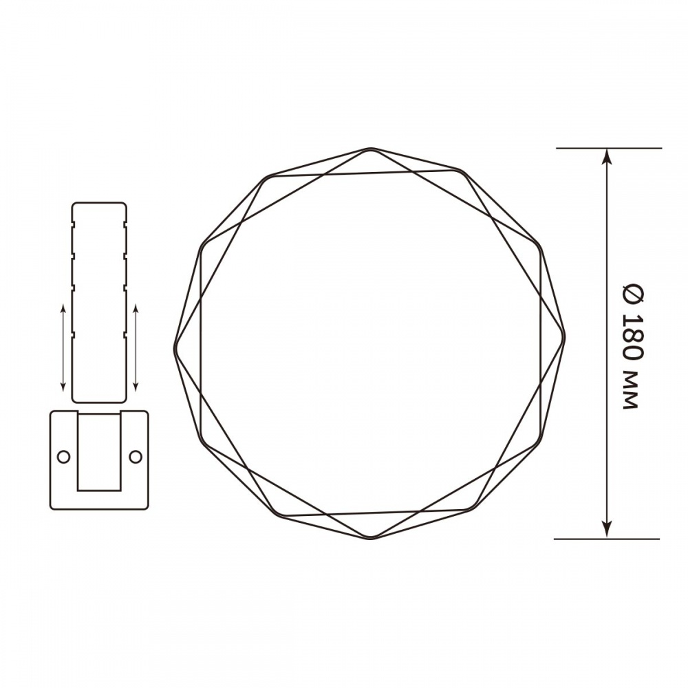 Світильник стельовий LIGHT SET DRAGOBRAT LS 24 Вт білий 4500 К