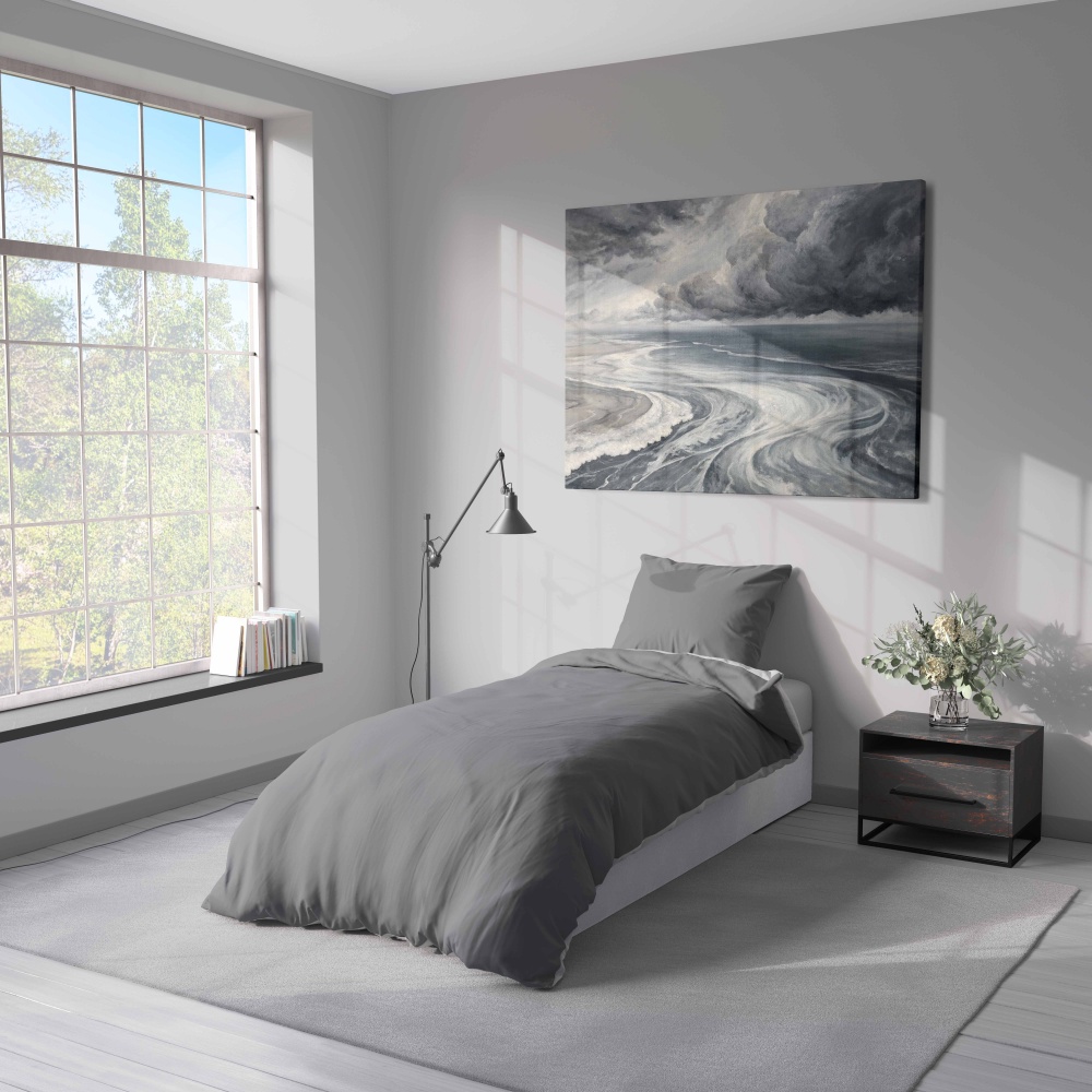 Комплект постільної білизни 1,5 темно-сірий Luna