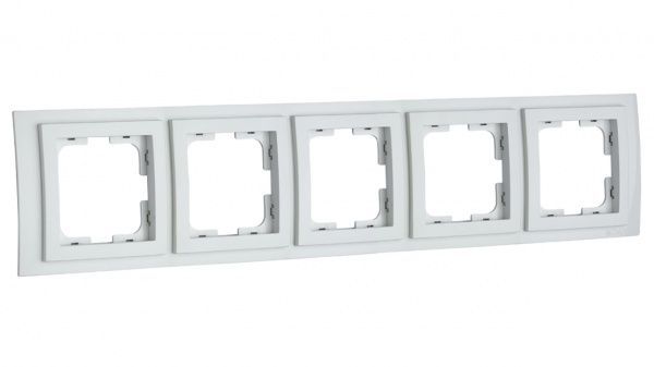 Рамка пятиместная Mono Larissa универсальная белый 103-191900-164