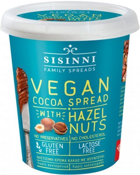 Паста шоколадно-ореховая ТМ Sisinni Веган с лесным орехом 400г 5202474090210