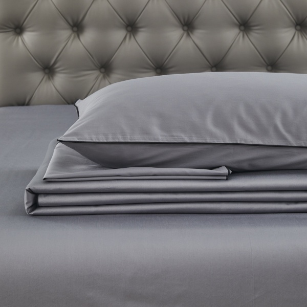 Комплект постельного белья Solid семейный темно-серый La Nuit 