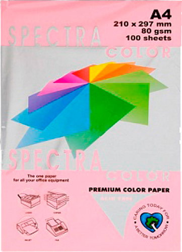 Бумага цветная Crystal A4 80 г/м Pink 170 розовый 