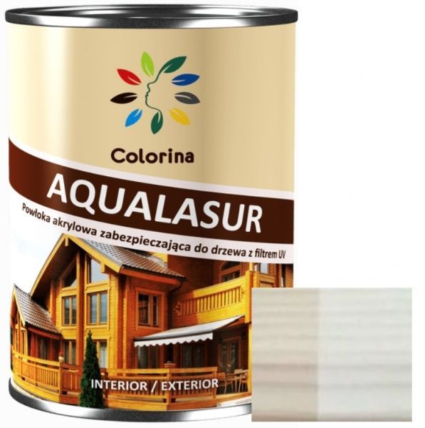 Антисептик COLORINA Aqualasur белый глянец 0,75 л