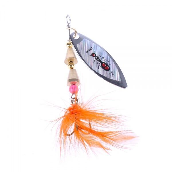 Блесна 6 г вращающаяся Insect SP025 7 см серебро/серебро