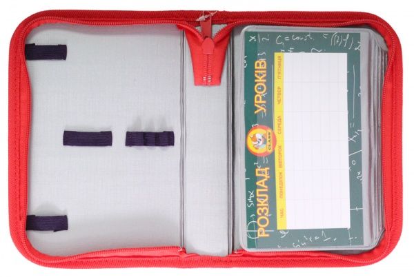 Пенал 1 отворот College 99106 CLASS фиолетовый с красным