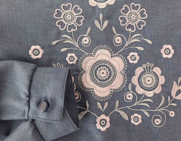 Вышиванка детская Эдельвика 238-20/00 р.128 синий 